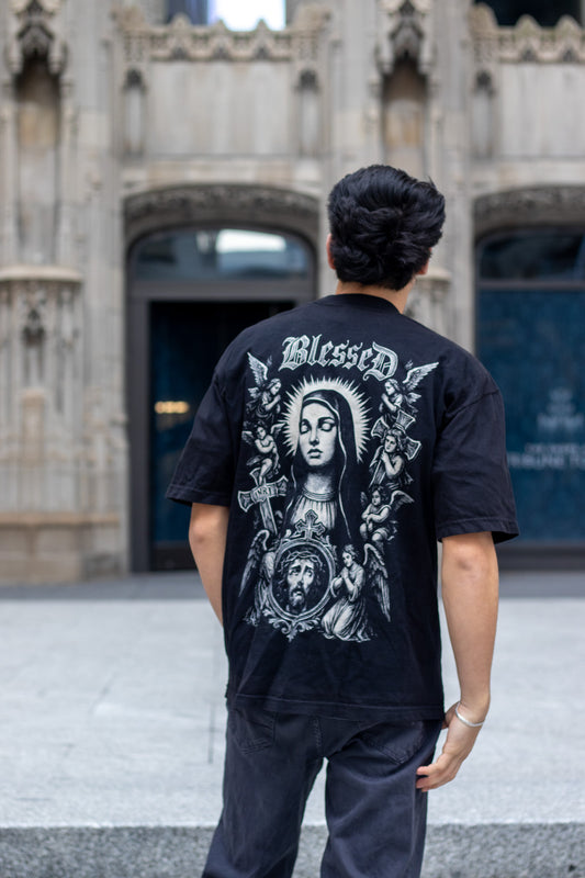 Black Blessed Short Sleeve T-Shirt ￼